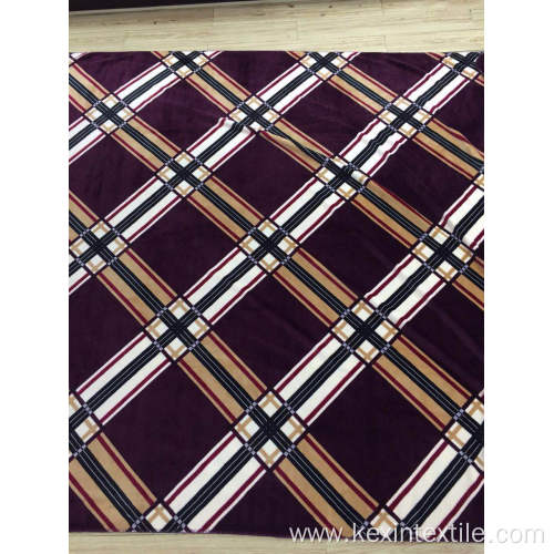 100% polyester classic check designs flannel blanket